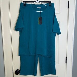 Pinspark Short Sleeve Loungewear Set